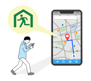 避難所ルート表示